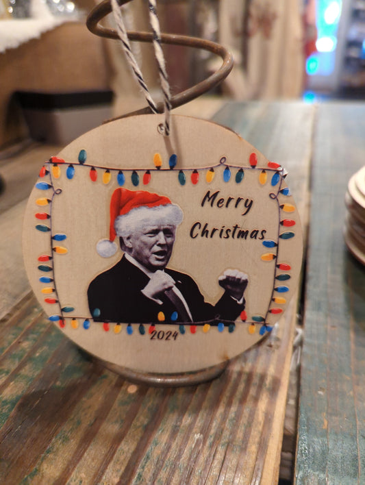 Trump Merry Christmas Ornament