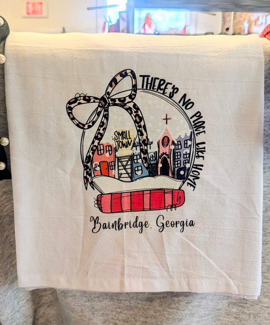 Small Town tea towel