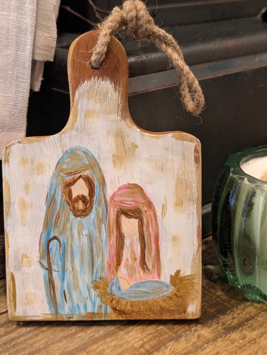 Nativity Wood Sign