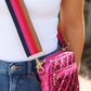 Quilted Small Crossbody Bag with Gold Chain Strap