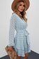 Tied Layered Polka Dot Balloon Sleeve Dress