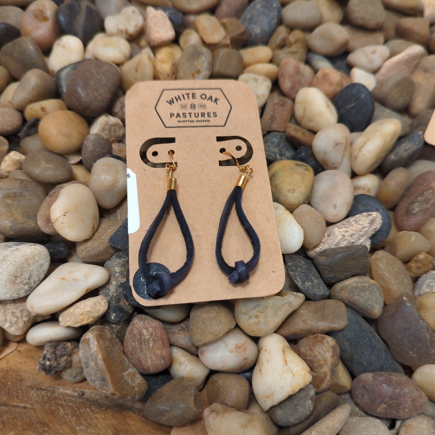 Knot Head Genuine Leather Earrings