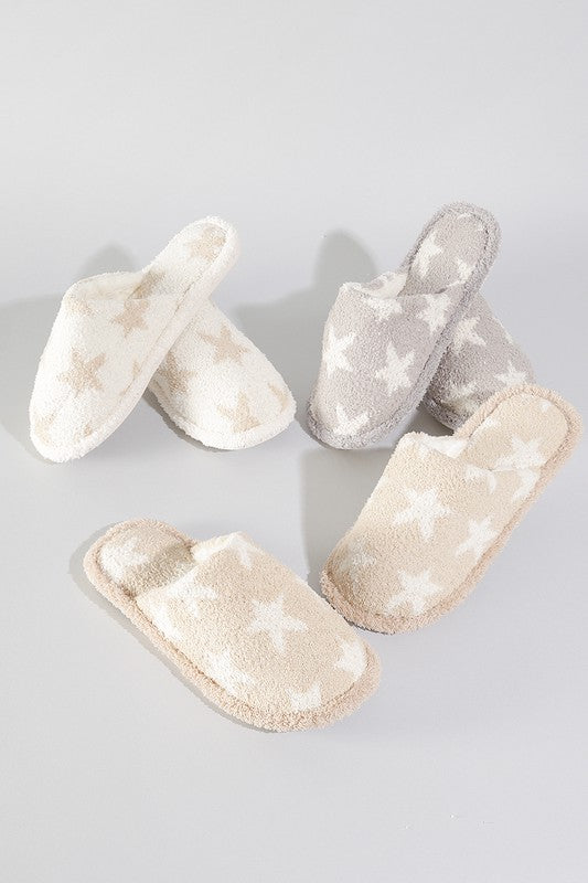 Winter Luxury Soft Star Pattern Slipper