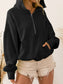 Zip-Up Dropped Shoulder Hoodie