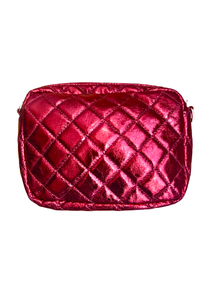 Quilted Small Crossbody Bag with Gold Chain Strap