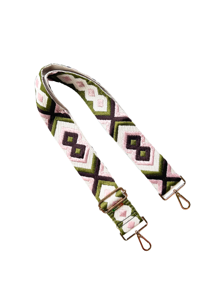 Boho Design Guitar Purse Strap - 7 Colors available