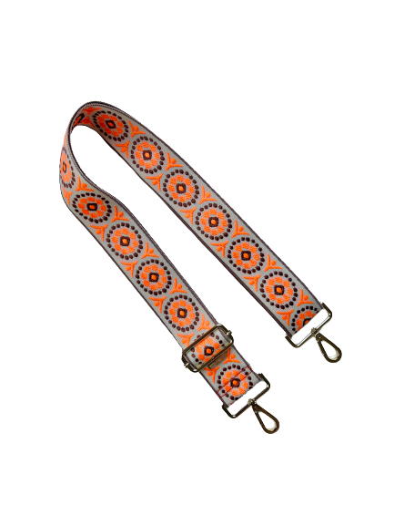 Boho Design Guitar Purse Strap - 7 Colors available