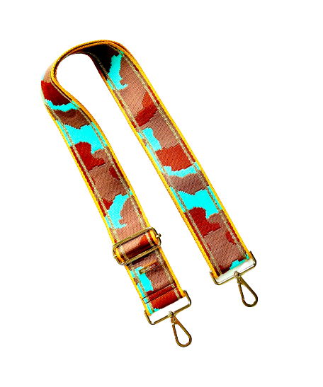 Camo Print Adjustable Bag Strap - Gold Hardware - 10 colors available