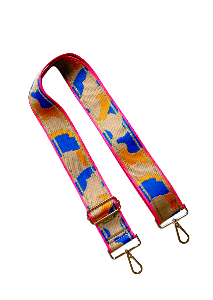 Camo Print Adjustable Bag Strap - Gold Hardware - 10 colors available