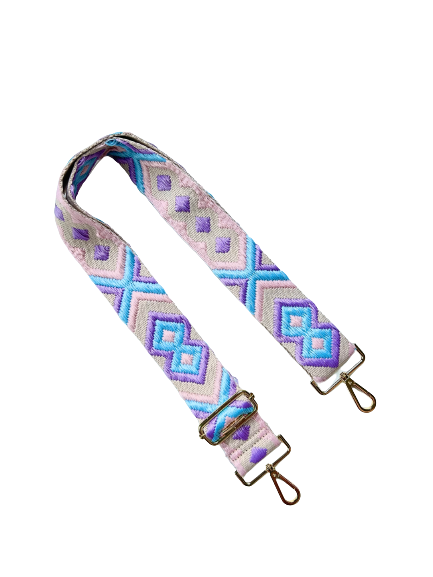 Boho Design Guitar Purse Strap - 7 Colors available