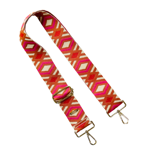 Diamond Embroidered Guitar Purse Strap - 3 Colors available