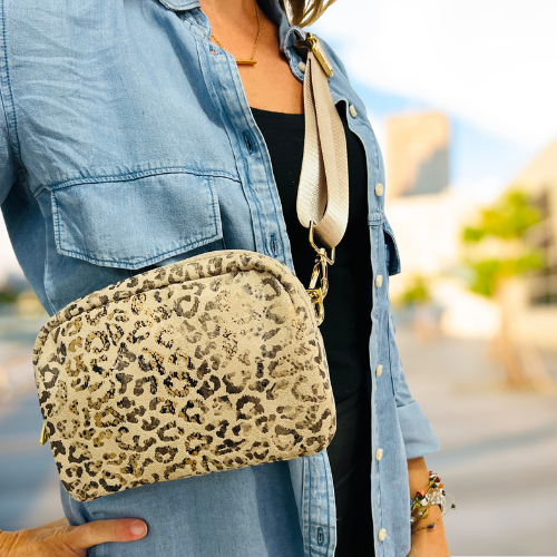 Leopard Vegan Leather  - Fanny - Camera - Hip - Bum Bag