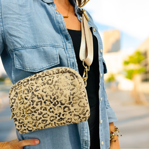 Leopard Vegan Leather - Fanny - Camera - Hip - Bum Bag