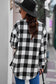 Plaid Curved Hem Dropped Shoulder Longline Shirt Jacket