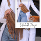 Removable Fringe Western Style Suede Bum Sling Hip Bag