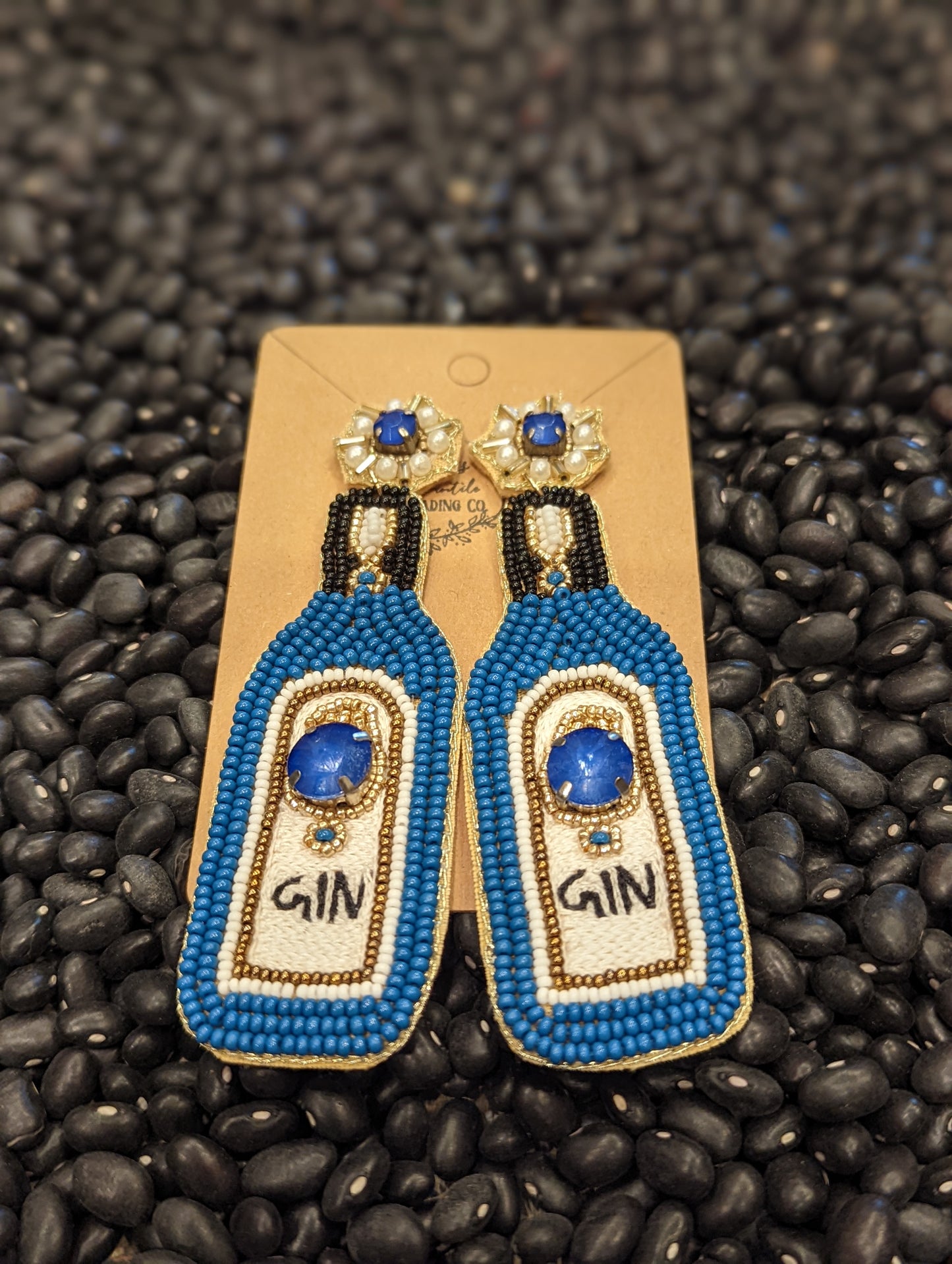 Gin & Coke Beaded Earrings