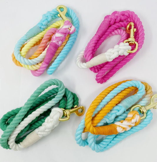 Hand Dyed Cotton Rope Leash