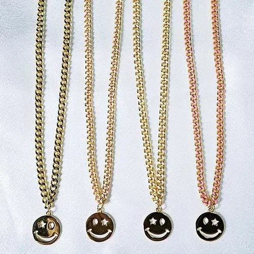Neon Gold Smile Necklace