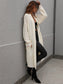 Double Take Waffle Knit Open Front Duster Cardigan With Pockets