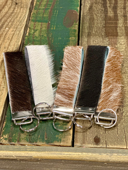 Cowhide Keychain Wristlets