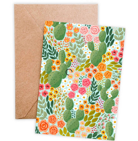 Cactus Blooms Greeting Card