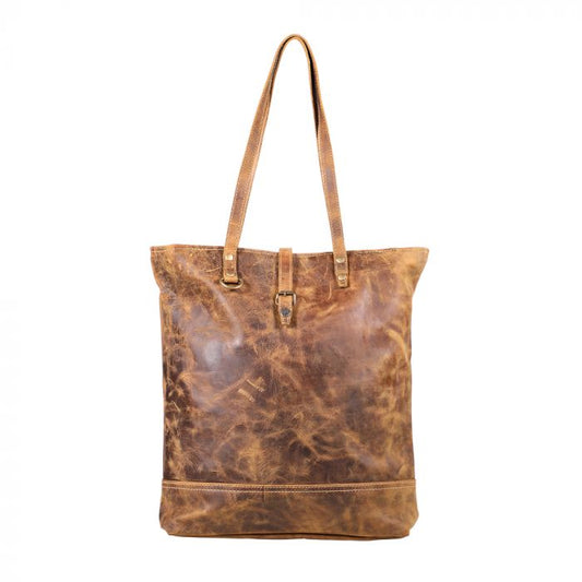 Fleece Leather Tote Bag